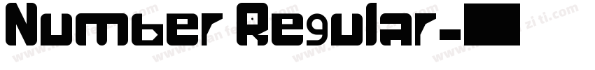 Number Regular字体转换